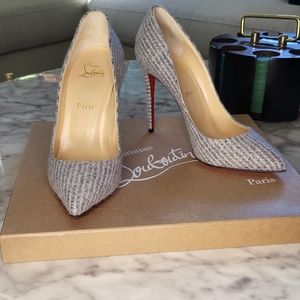 Christian Louboutin Pigalle Follies 100 Flanelle Heels
